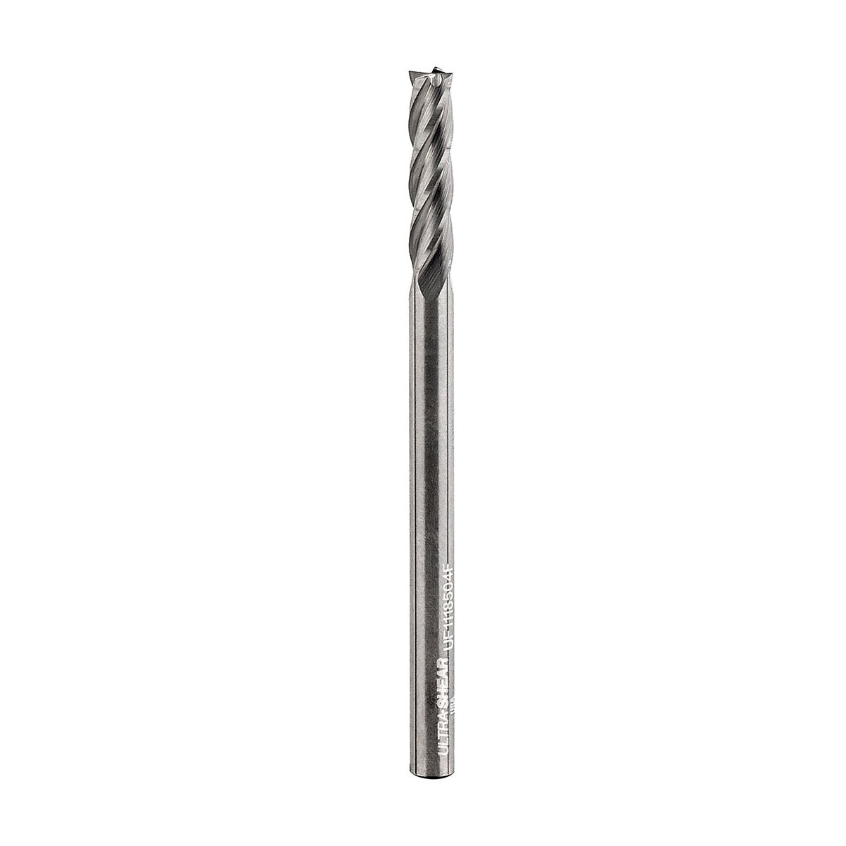 Ultra-Shear End Mill | Steel Cutter | 1/8 SH | 1/8 CD | 1/2 CL | 4 Flute | USA Made - UF1118504F