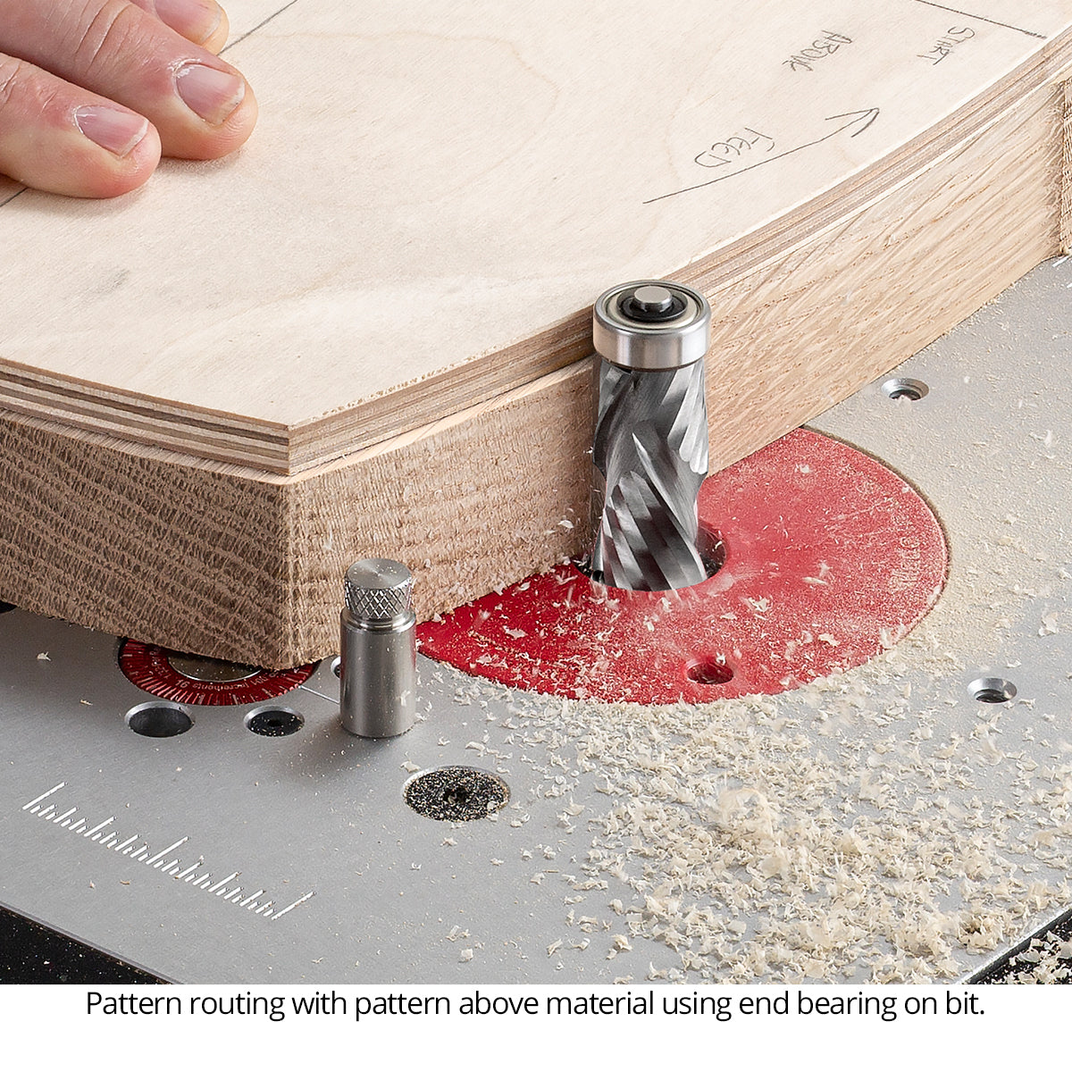 Ultra-Shear Compression Router Bit 1/2 SH | 3/4 CD | 1-5/8 CL | 2+2 Flute | Template Pattern & Flush Trim | Solid Carbide | USA Made - US5715UC