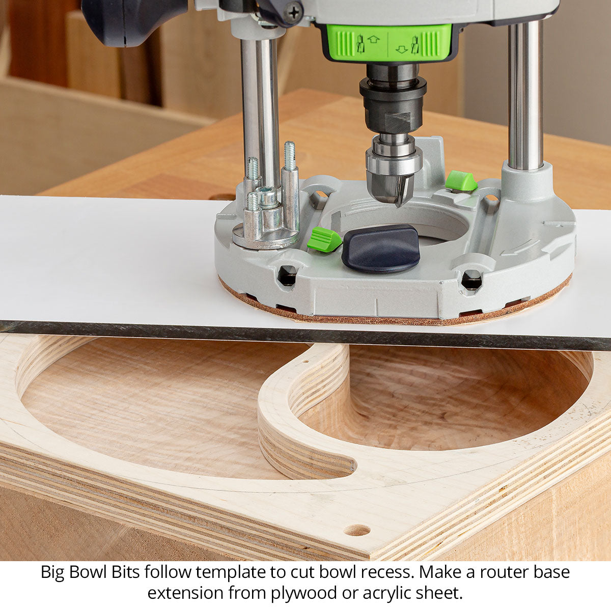 Ultra-Shear Bowl & Tray Router Bits, Big Bowl, 5/16 Radius | 1/2 SH | 1 CD | 5/8 CL | 3 FL | Carbide Head - US5313BBB