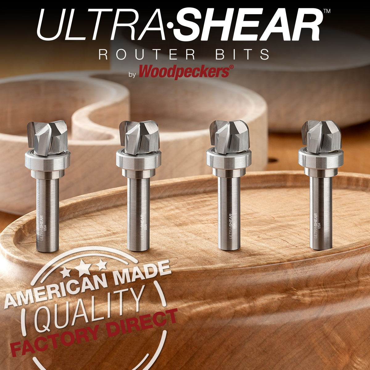 Ultra-Shear Bowl & Tray Router Bits, Big Bowl, 5/16 Radius | 1/2 SH | 1 CD | 5/8 CL | 3 FL | Carbide Head - US5313BBB