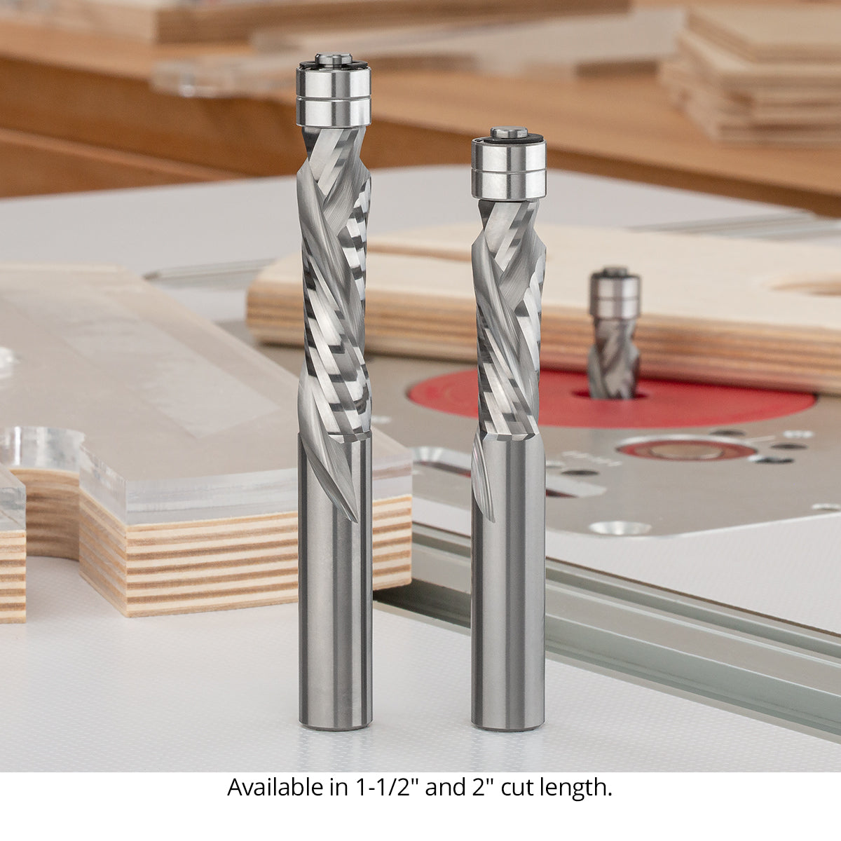 Ultra-Shear Flush Trim Router Bit 1/2 SH | 1/2 CD | 2 CL | 2+2 Flute | Template Pattern | Compression | Solid Carbide | USA Made - US5202FTC