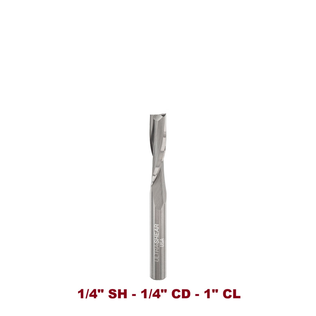 Ultra-Shear Variable Helix Joinery Router Bit 1/4 SH | 1/4 CD | 1 CL | Solid Carbide | USA Made - US222510UV