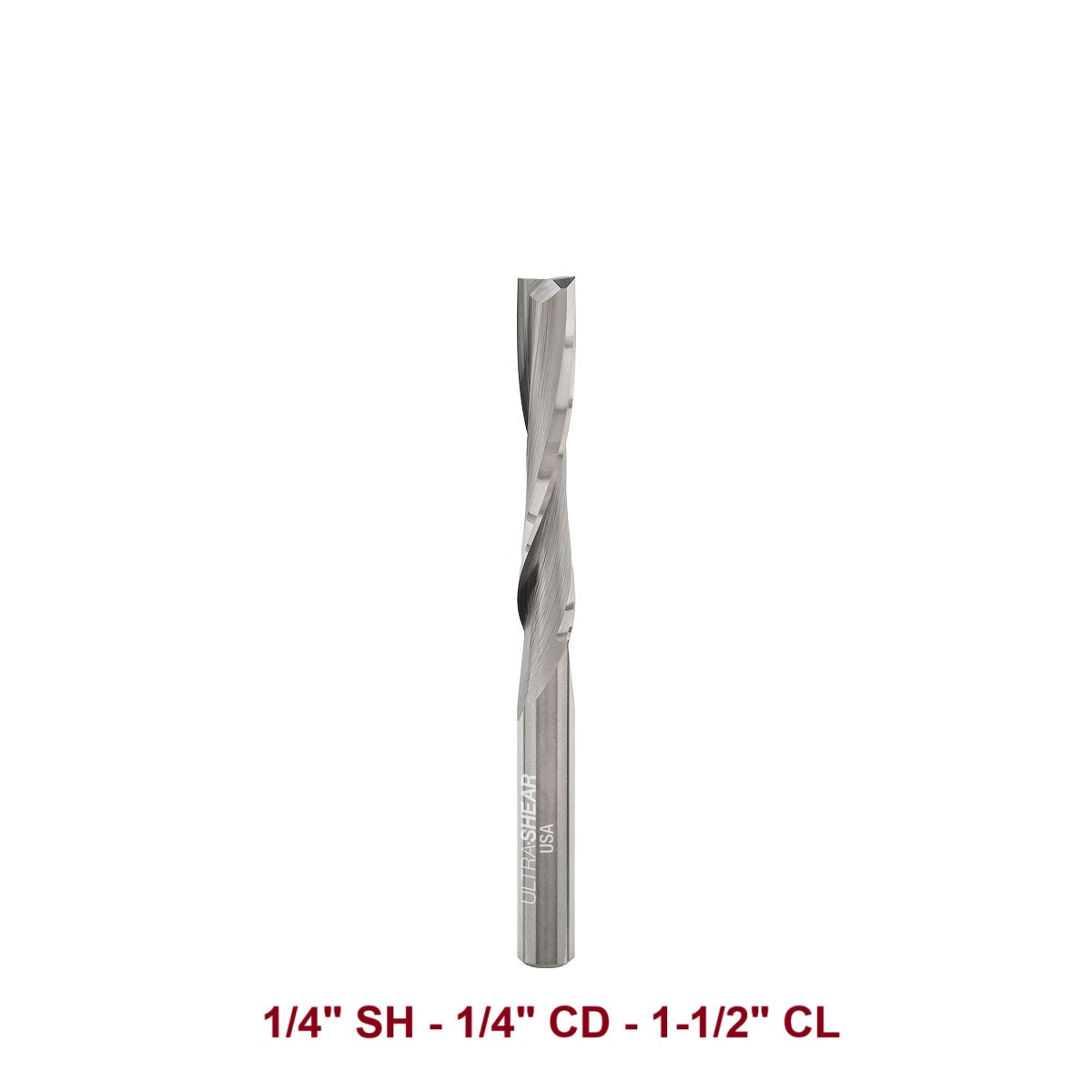 Ultra-Shear Variable Helix Joinery Router Bit 1/4 SH | 1/4 CD | 1-1/2 CL | Solid Carbide | USA Made - US222515UV