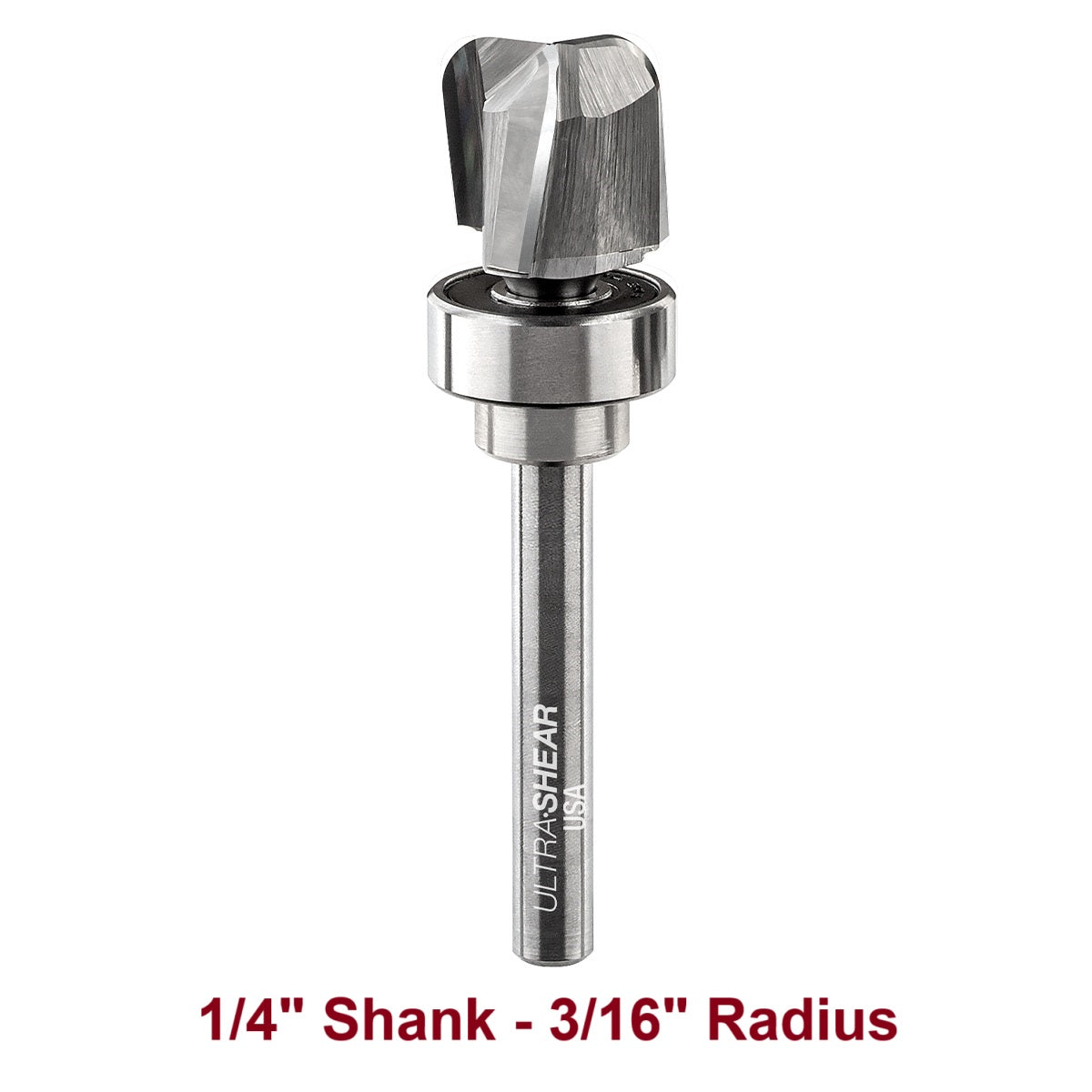 Ultra-Shear Bowl & Tray Router Bits, Deep Reach, 3/16 Radius | 1/4 SH | 3/4 CD | 5/8 CL | 3 FL | Carbide Head - US27188BD