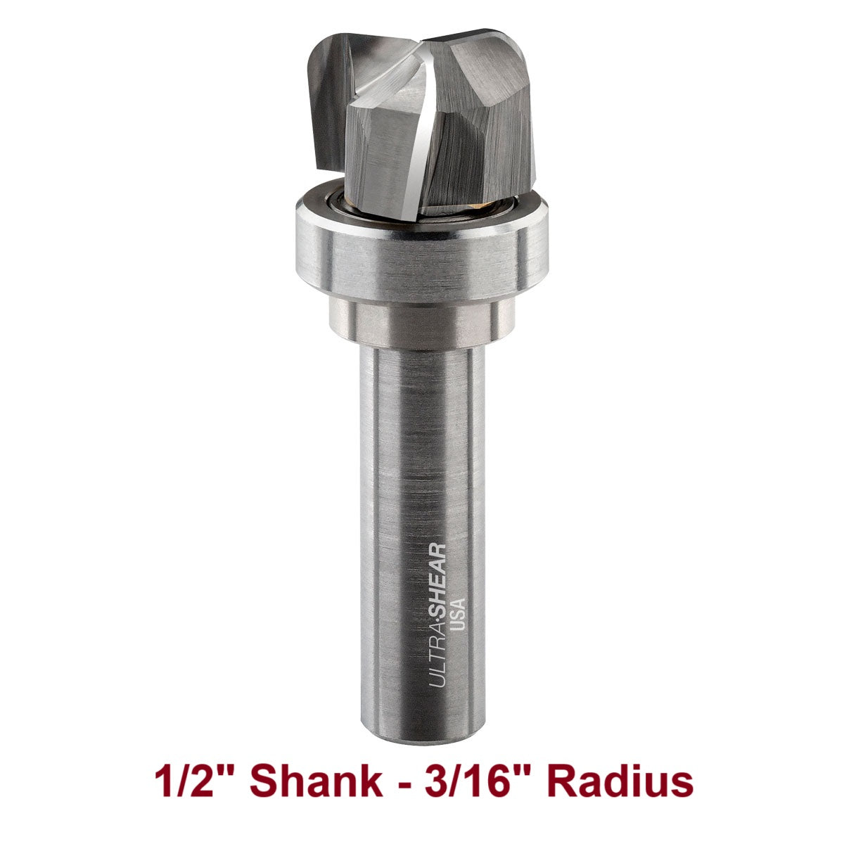 Ultra-Shear Bowl & Tray Router Bits, Big Bowl, 3/16 Radius | 1/2 SH | 1 CD | 5/8 CL | 3 FL | Carbide Head - US5188BBB