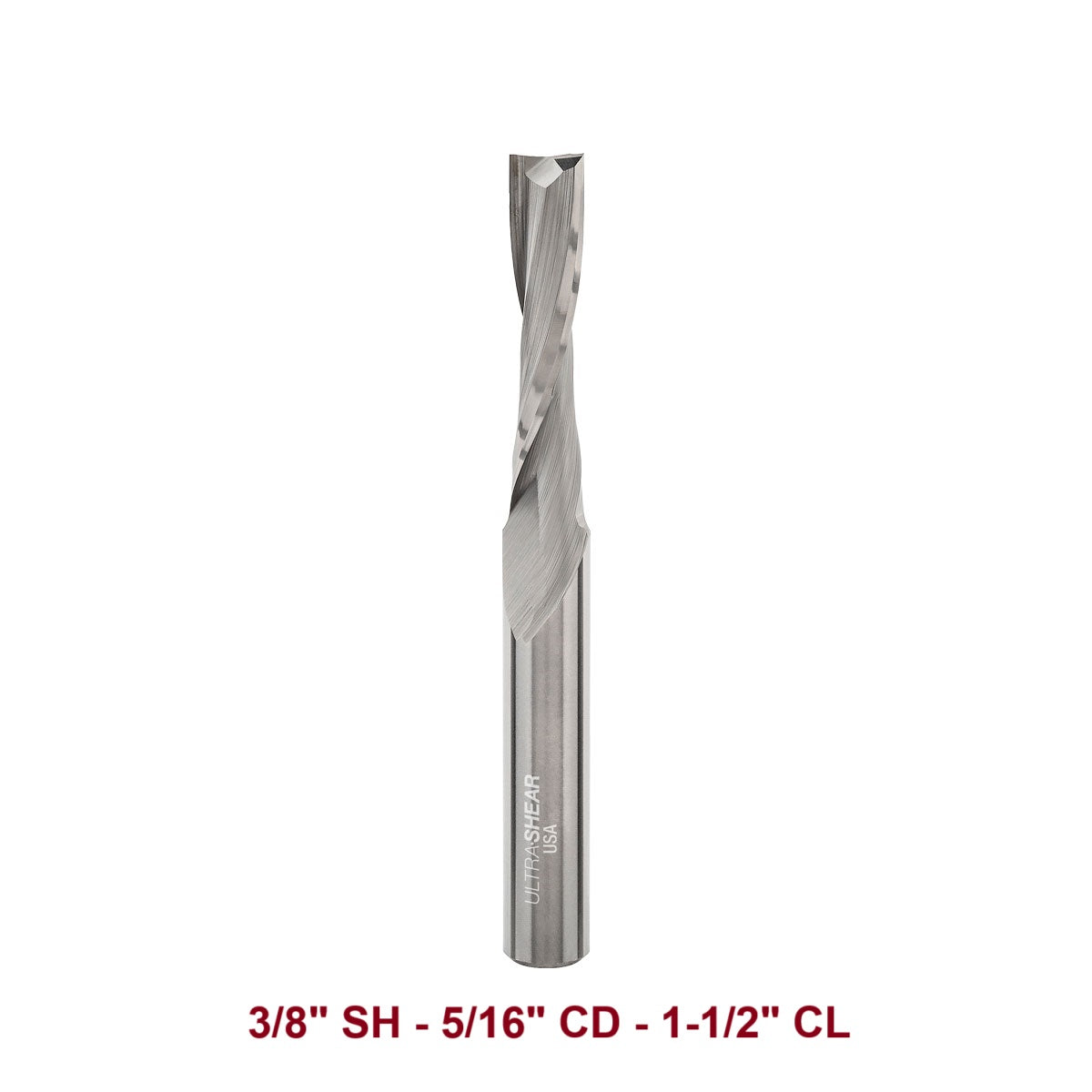 Ultra-Shear Variable Helix Joinery Router Bit 3/8 SH | 5/16 CD | 1-1/2 CL | Solid Carbide | USA Made - US523115UV