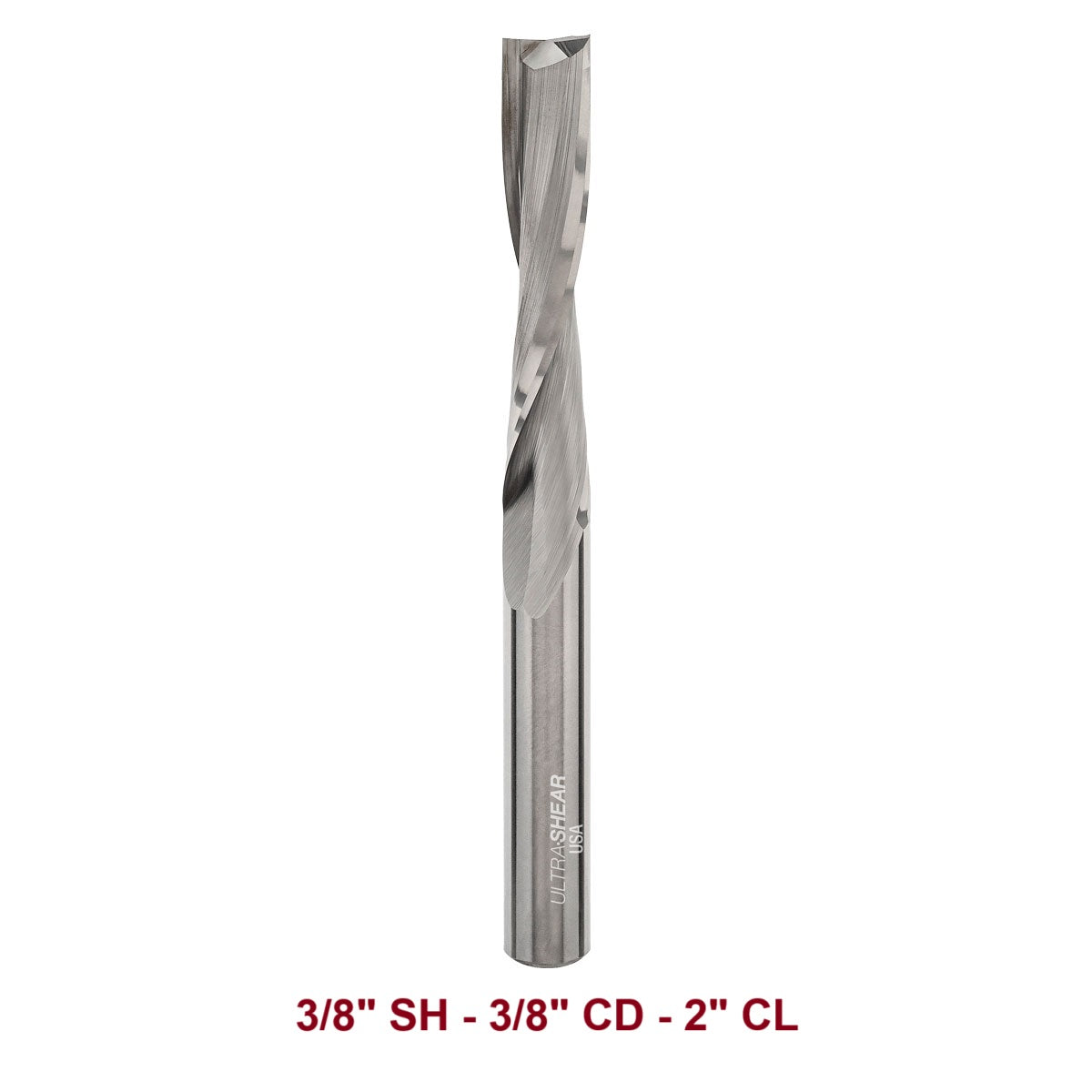 Ultra-Shear Variable Helix Joinery Router Bit 3/8 SH | 3/8 CD | 2 CL | Solid Carbide | USA Made - US523720UV