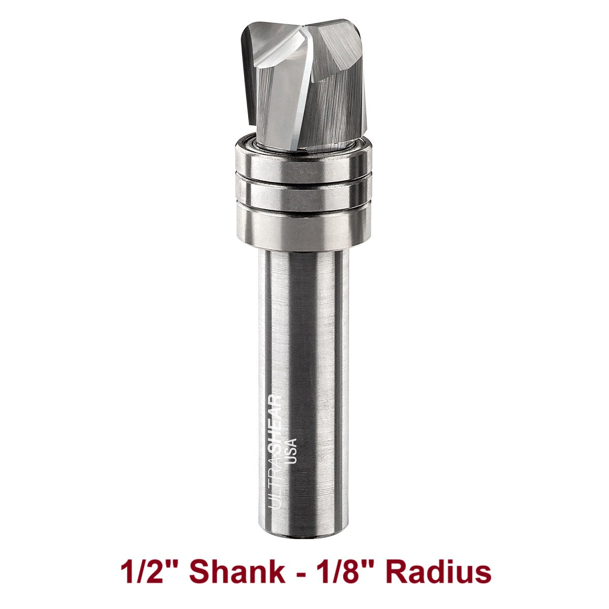 Ultra-Shear Bowl & Tray Router Bits, Deep Reach, 1/8 Radius | 1/2 SH | 3/4 CD | 5/8 CL | 3 FL | Carbide Head - US57125BD