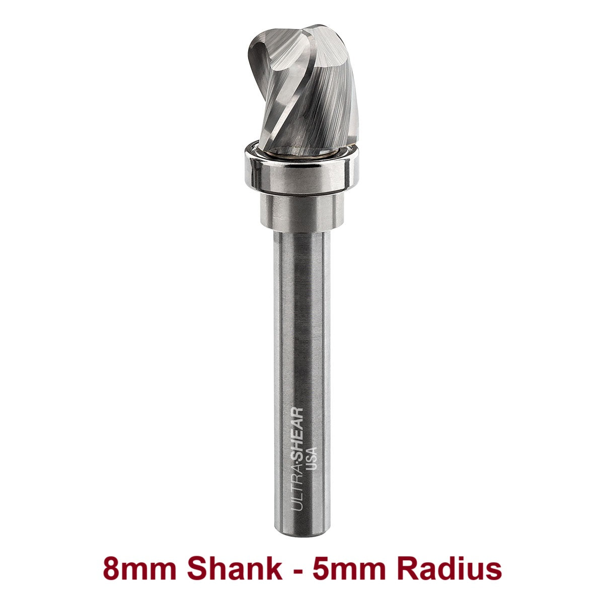Ultra-Shear Bowl & Tray Router Bits, Deep Reach, 5mm Radius | 8mm SH | 16mm CD | 16mm CL | 3 FL | Carbide Head - US816165BD