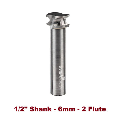 Ultra-Shear Metric Half-Round Bit 1/2 SH | 6mm | 2 FL | Carbide Head | USA Made - US506MHR