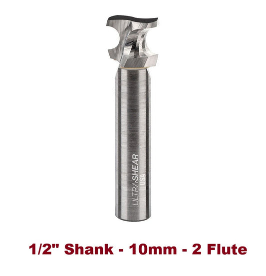 Ultra-Shear Metric Half-Round Bit 1/2 SH | 10mm | 2 FL | Carbide Head | USA Made - US510MHR