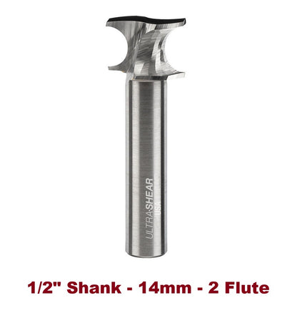 Ultra-Shear Metric Half-Round Bit 1/2 SH | 14mm | 2 FL | Carbide Head | USA Made - US514MHR