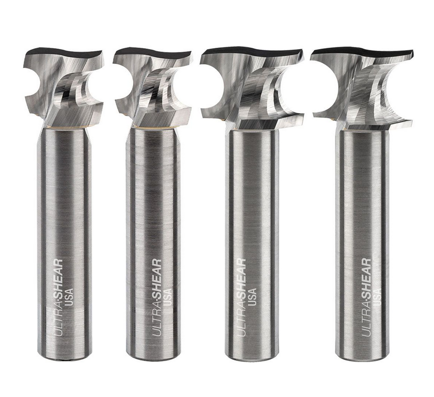 Ultra-Shear Metric Half-Round Bit 4 Piece Set 1/2 SH | 2 FL | Carbide Head | USA Made - US5MHR-4PC