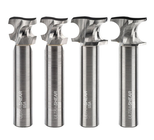 Ultra-Shear Metric Half-Round Bit 4 Piece Set 1/2 SH | 2 FL | Carbide Head | USA Made - US5MHR-4PC