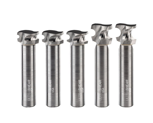 Ultra-Shear Metric Half-Round Bit 5 Piece Set 1/2 SH | 2 FL | Carbide Head | USA Made - US5MHR-5PC