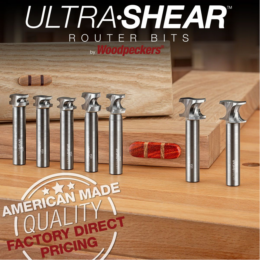 Ultra-Shear Metric Half-Round Bit 1/2 SH | 12mm | 2 FL | Carbide Head | USA Made - US512MHR