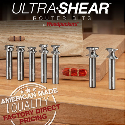 Ultra-Shear Metric Half-Round Bit 1/2 SH | 12mm | 2 FL | Carbide Head | USA Made - US512MHR