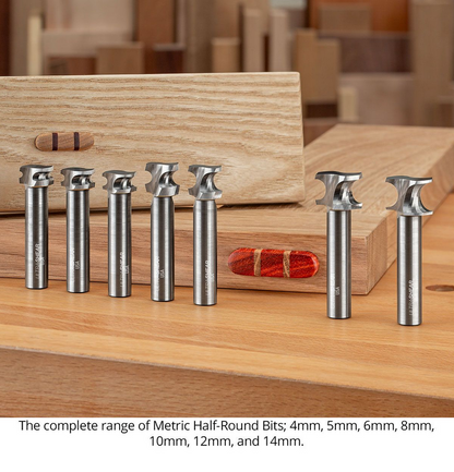 Ultra-Shear Metric Half-Round Bit 1/2 SH | 12mm | 2 FL | Carbide Head | USA Made - US512MHR