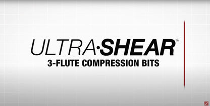 Ultra-Shear Compression CNC Router Bit 1/2 SH | 1/2 CD | 1-1/4 CL | 3 Flute | Short Up-Cut | Solid Carbide | USA Made - US5123CM