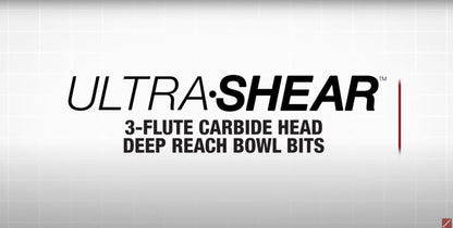 Ultra-Shear Bowl & Tray Router Bits, Deep Reach, 1/8 Radius | 1/4 SH | 3/4 CD | 5/8 CL | 3 FL | Carbide Head - US27125BD