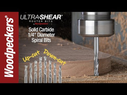 Ultra-Shear Spiral Router Bits 1/4 SH | 1/4 CD | 3/4 CL | 2 FL | Solid Carbide, Down Cut - US2075D