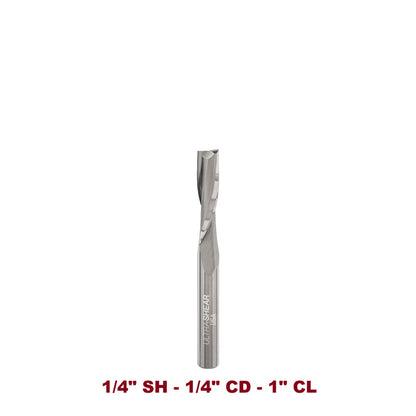 Ultra-Shear Variable Helix Joinery Router Bit 1/4 SH | 1/4 CD | 1 CL | Solid Carbide | USA Made - US222510UV