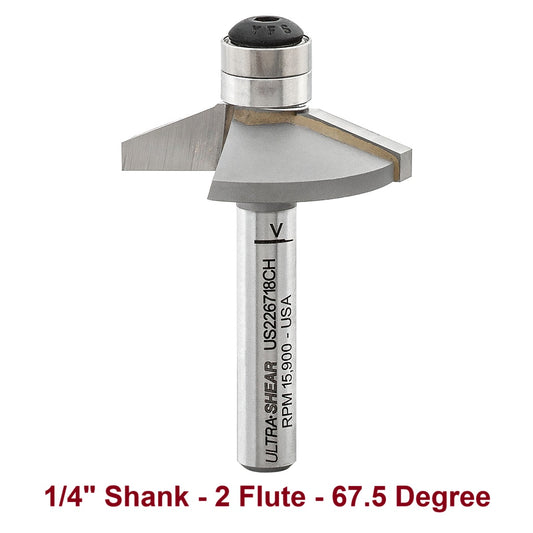 Ultra Shear Chamfer Router Bits | 1/4 or 1/2 Shank Options – Ultra-Shear