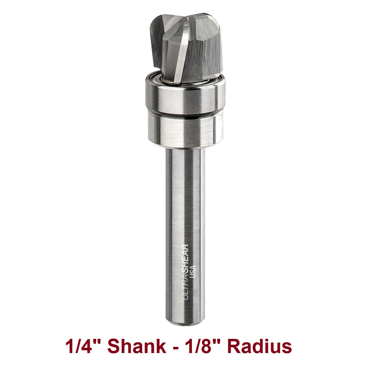 Ultra-Shear Bowl & Tray Router Bits, Compact, 1/8RD | 1/4 SH | 1/2 CD | 3/8 CL | 3 FL | Carbide Head - US25125BB