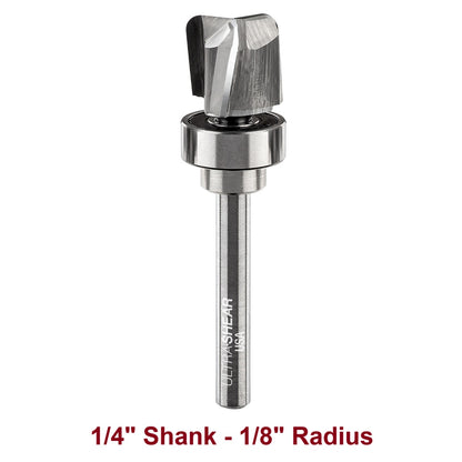 Ultra-Shear Bowl & Tray Router Bits, Deep Reach, 1/8 Radius | 1/4 SH | 3/4 CD | 5/8 CL | 3 FL | Carbide Head - US27125BD