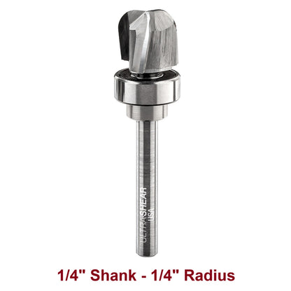 Ultra-Shear Bowl & Tray Router Bits, Deep Reach, 1/4 Radius | 1/4 SH | 3/4 CD | 5/8 CL | 3 FL | Carbide Head - US27250BD