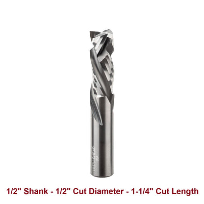 Ultra-Shear Compression CNC Router Bit 1/2 SH | 1/2 CD | 1-1/4 CL | 3 Flute | Solid Carbide | USA Made - US5123C