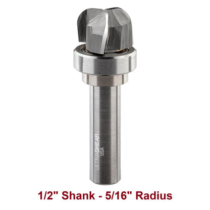 Ultra-Shear Bowl & Tray Router Bits, Big Bowl, 5/16 Radius | 1/2 SH | 1 CD | 5/8 CL | 3 FL | Carbide Head - US5313BBB